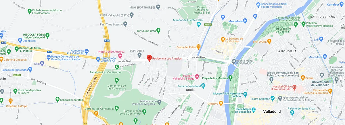 mapa-residencia-los-angeles-valladolid